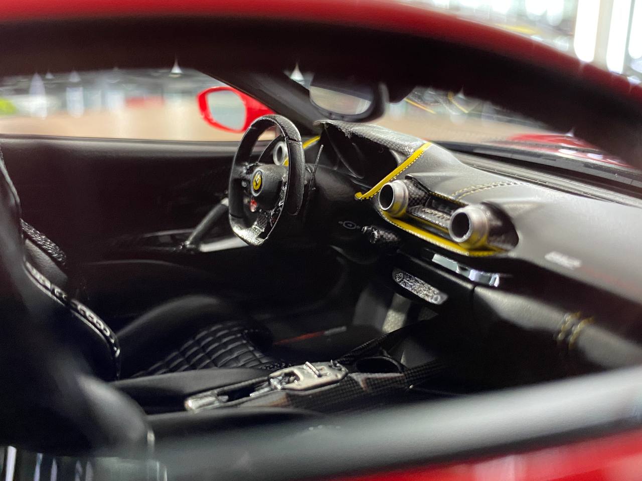 1:18 Resin Model BBR Collection Model Ferrari 812 Competizione 2021 – Rosso Corsa 322 Argento Nurburgring Stripe (Limited 182 pcs – Dubai Collectors)