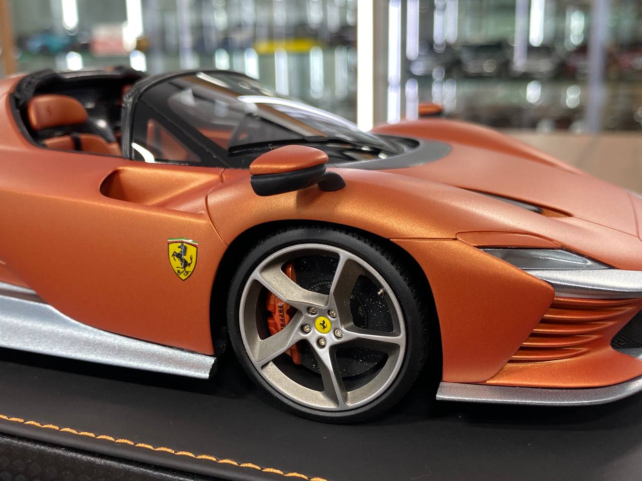 1:18 Resin Model BBR Collection Model Ferrari SP3 Daytona – Seat Orange Titanium Grey (Limited 99 pcs – Dubai Collectors)