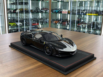 1:18 Resin BBR Models Ferrari SF90 Stradale Pack Fiorano – New Black Daytona (Limited 35 pcs – Dubai Collectors)