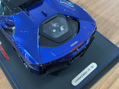 Ferrari SF90 Spider 1:18 Resin Model – Blue Elettrico / Gloss Black – Limited 60 pcs