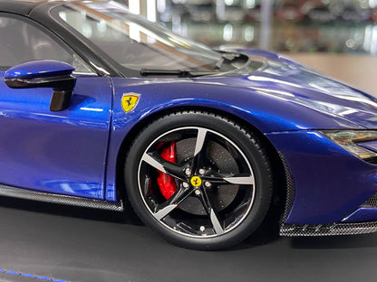 Ferrari SF90 Spider 1:18 Resin Model – Blue Elettrico / Gloss Black – Limited 60 pcs