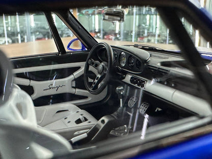 1:18 Resin Model Porsche Singer DLS 2022  – Pearl Blue/Black | IVY Models (Limited 20 pcs – Dubai Collectors)