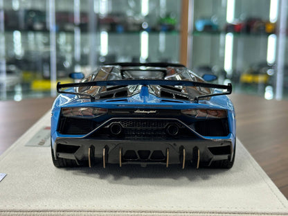 Lamborghini Aventador SVJ Roadster #63 (2019) – Blue Cepheus – 1/18 Resin Model – Make Up – Limited 63 pcs