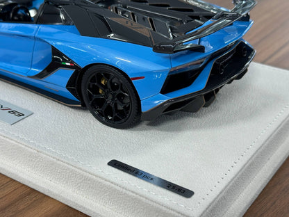Lamborghini Aventador SVJ Roadster #63 (2019) – Blue Cepheus – 1/18 Resin Model – Make Up – Limited 63 pcs