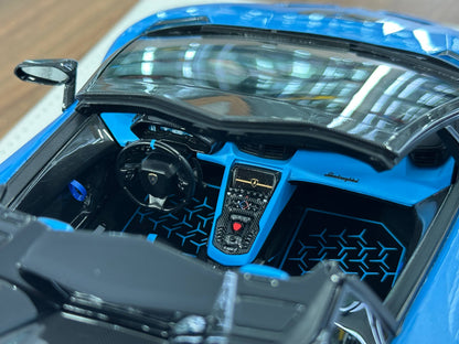 Lamborghini Aventador SVJ Roadster #63 (2019) – Blue Cepheus – 1/18 Resin Model – Make Up – Limited 63 pcs