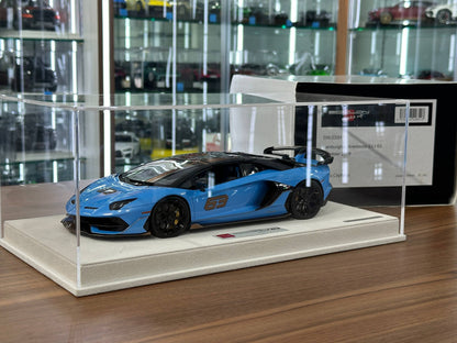 Lamborghini Aventador SVJ Roadster #63 (2019) – Blue Cepheus – 1/18 Resin Model – Make Up – Limited 63 pcs