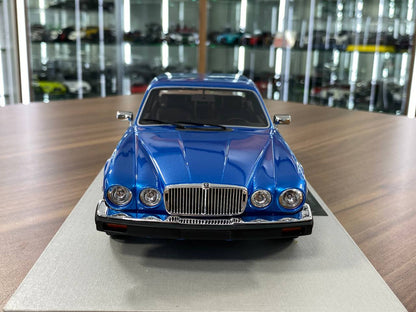 1:18 Resin Model LS Collectibles Jaguar XJ6 1982 – Light Metallic Blue / Mesh Wheels (Limited 250 pcs – Dubai Collectors)