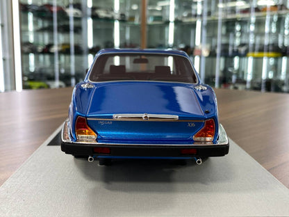 1:18 Resin Model LS Collectibles Jaguar XJ6 1982 – Light Metallic Blue / Mesh Wheels (Limited 250 pcs – Dubai Collectors)