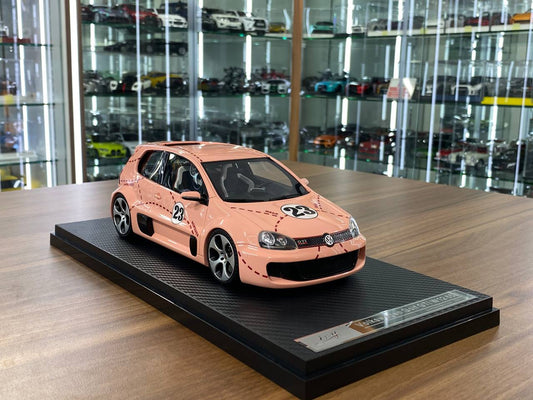 1:18 Resin Model IVY Tailor Models Volkswagen Golf GTI W12 650 – Pink Pig (Limited 199 pcs – Dubai Collectors)