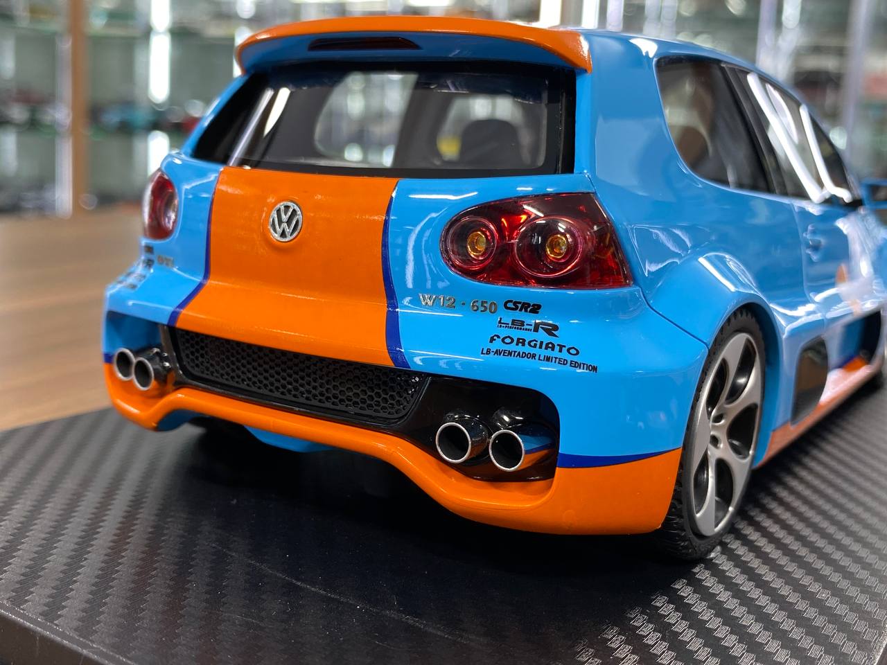 1:18 Resin Model IVY Tailor Models Volkswagen Golf GTI W12 650 – Gulf (Limited 199 pcs – Dubai Collectors)