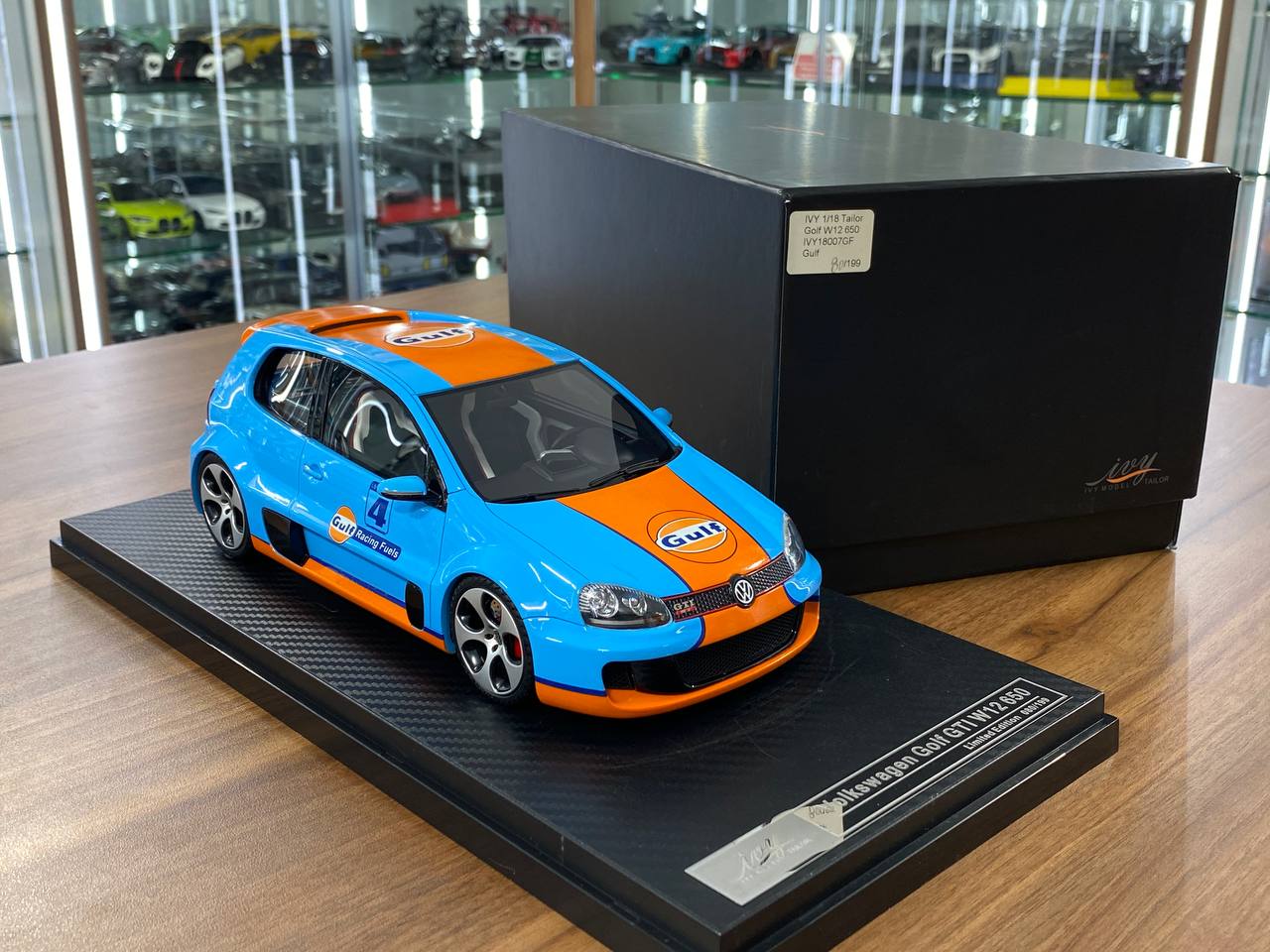 1:18 Resin Model IVY Tailor Models Volkswagen Golf GTI W12 650 – Gulf (Limited 199 pcs – Dubai Collectors)