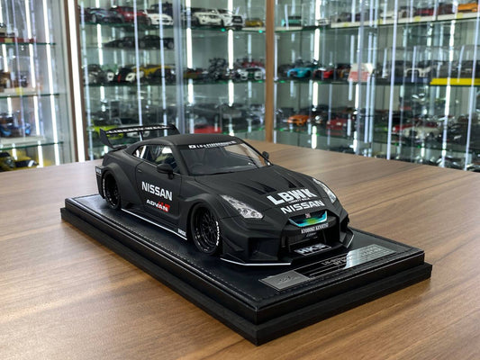 1:18 Resin Model IVY Merit Models Nissan GT-R R35 LBWK – Advan Matt Black (Limited 49 pcs – Dubai Collectors)