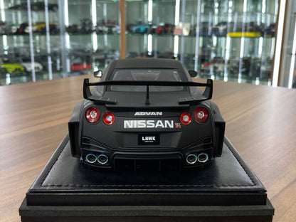 1:18 Resin Model IVY Merit Models Nissan GT-R R35 LBWK – Advan Matt Black (Limited 49 pcs – Dubai Collectors)