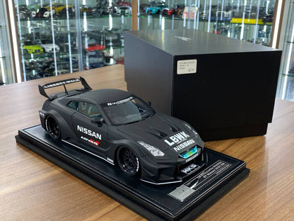 1:18 Resin Model IVY Merit Models Nissan GT-R R35 LBWK – Advan Matt Black (Limited 49 pcs – Dubai Collectors)