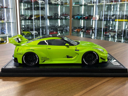 1:18 Resin Model IVY Merit Models Nissan GT-R R35 LBWK – Green (Limited 49 pcs – Dubai Collectors)
