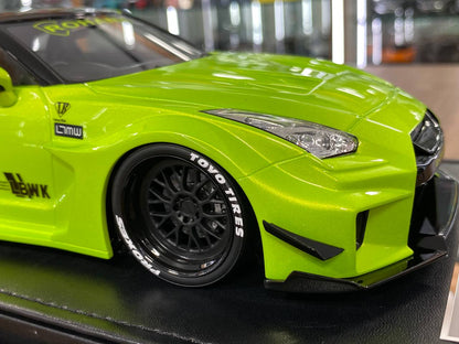 1:18 Resin Model IVY Merit Models Nissan GT-R R35 LBWK – Green (Limited 49 pcs – Dubai Collectors)