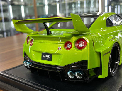 1:18 Resin Model IVY Merit Models Nissan GT-R R35 LBWK – Green (Limited 49 pcs – Dubai Collectors)