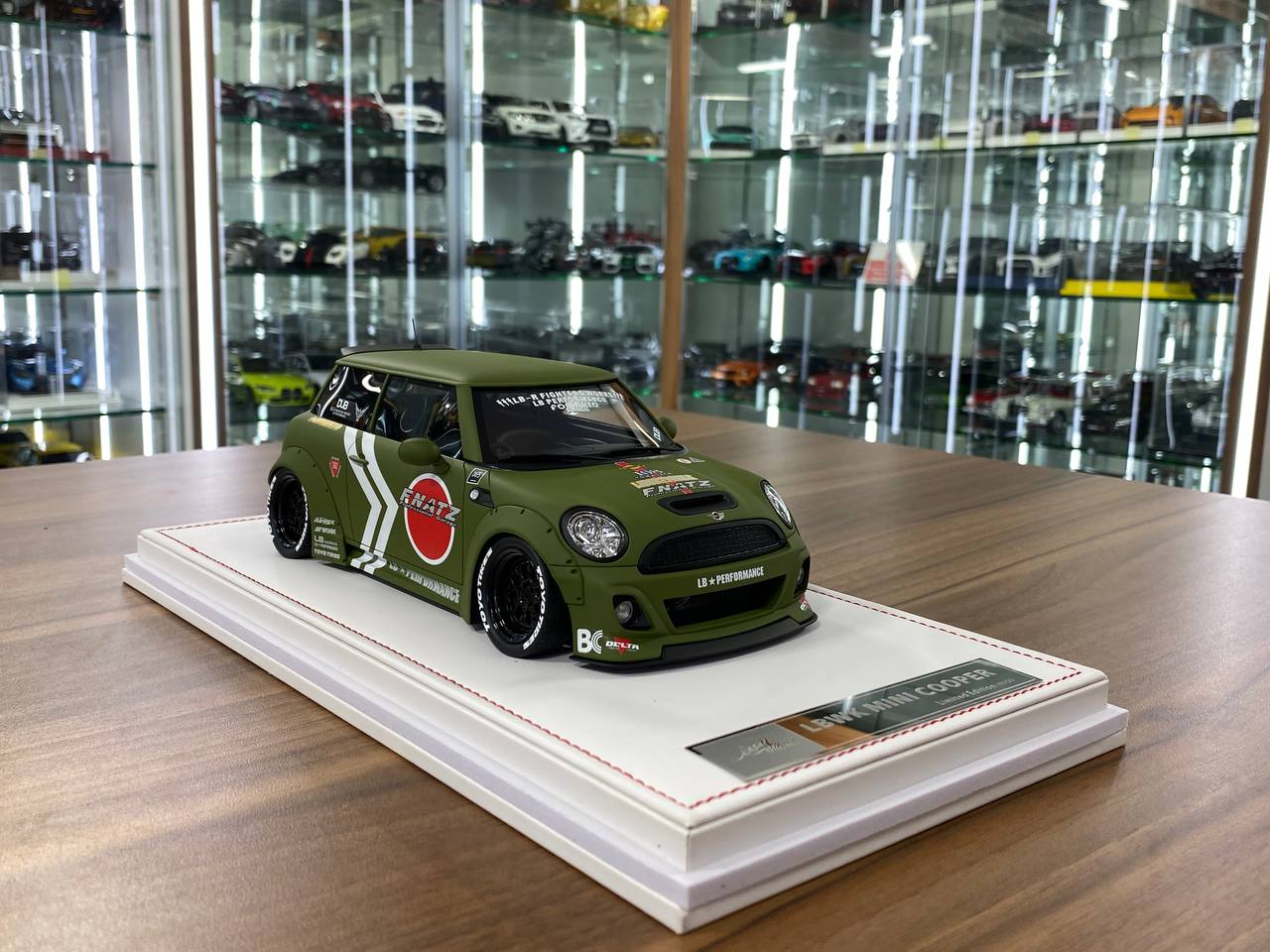 1:18 Resin Model IVY Merit Models Mini Cooper LBWK – Fighter Green (Limited 50 pcs – Dubai Collectors)