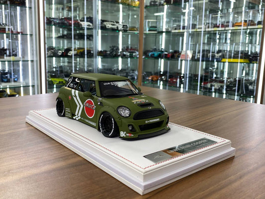 1:18 Resin Model IVY Merit Models Mini Cooper LBWK – Fighter Green (Limited 50 pcs – Dubai Collectors)