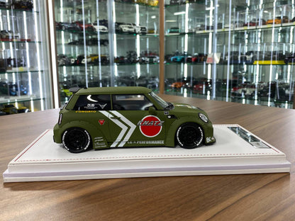 1:18 Resin Model IVY Merit Models Mini Cooper LBWK – Fighter Green (Limited 50 pcs – Dubai Collectors)