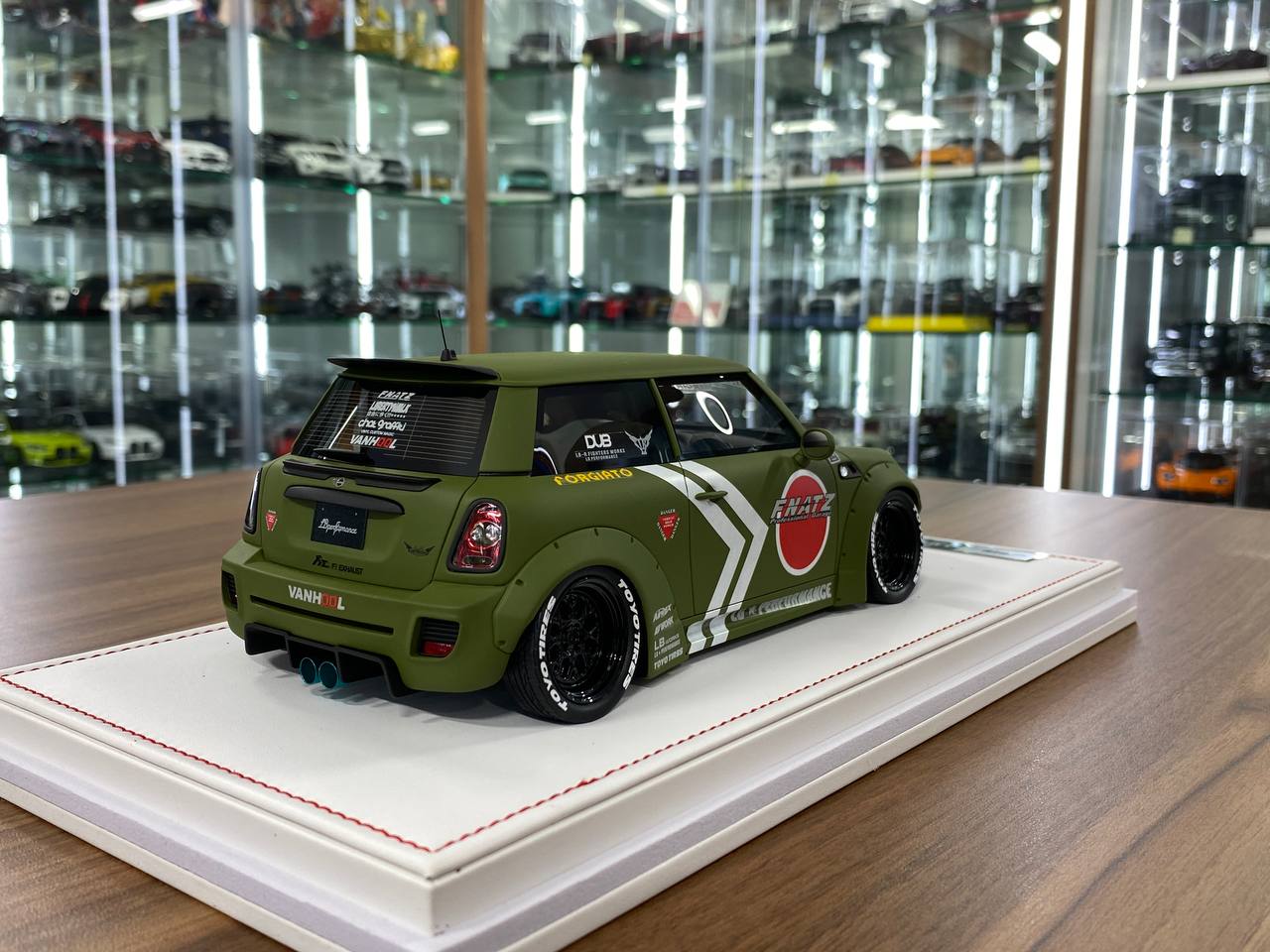 1:18 Resin Model IVY Merit Models Mini Cooper LBWK – Fighter Green (Limited 50 pcs – Dubai Collectors)