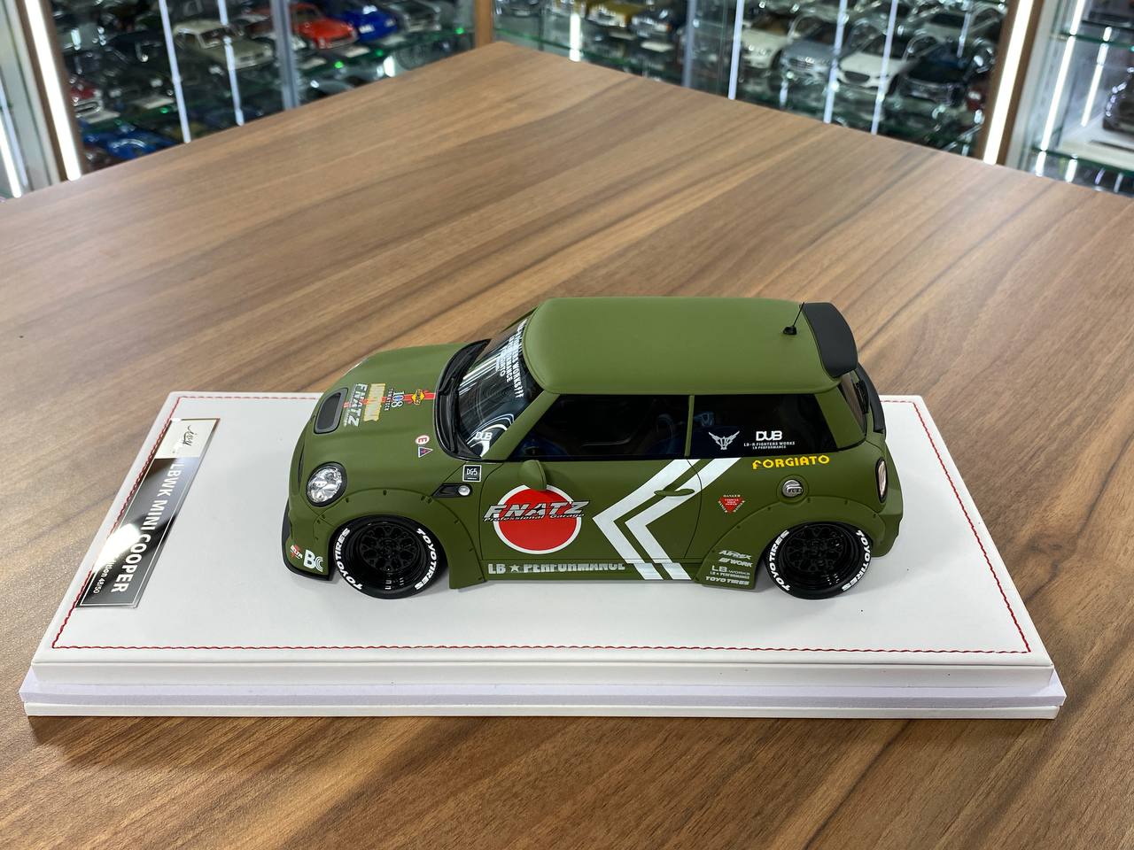 1:18 Resin Model IVY Merit Models Mini Cooper LBWK – Fighter Green (Limited 50 pcs – Dubai Collectors)