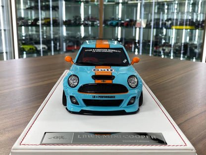 1:18 Resin Model IVY Merit Models Mini Cooper LBWK – Gulf (Limited 50 pcs – Dubai Collectors)