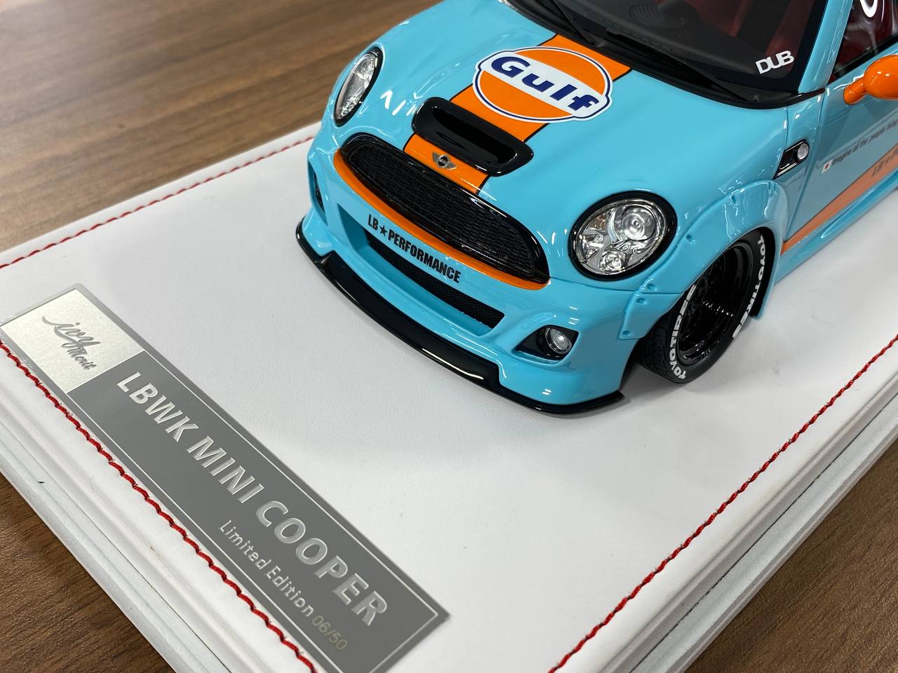 1:18 Resin Model IVY Merit Models Mini Cooper LBWK – Gulf (Limited 50 pcs – Dubai Collectors)