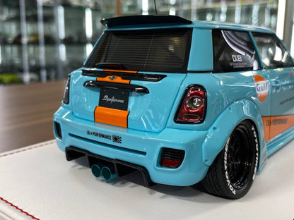 1:18 Resin Model IVY Merit Models Mini Cooper LBWK – Gulf (Limited 50 pcs – Dubai Collectors)