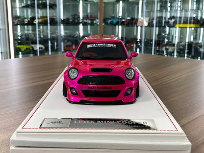 1:18 Resin Model IVY Merit Models Mini Cooper LBWK – Flash Pink (Limited 39 pcs – Dubai Collectors)