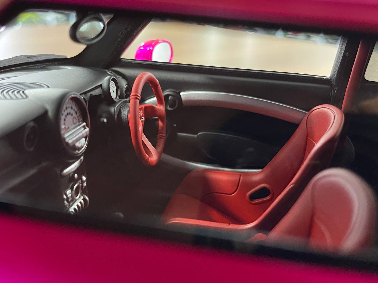 1:18 Resin Model IVY Merit Models Mini Cooper LBWK – Flash Pink (Limited 39 pcs – Dubai Collectors)