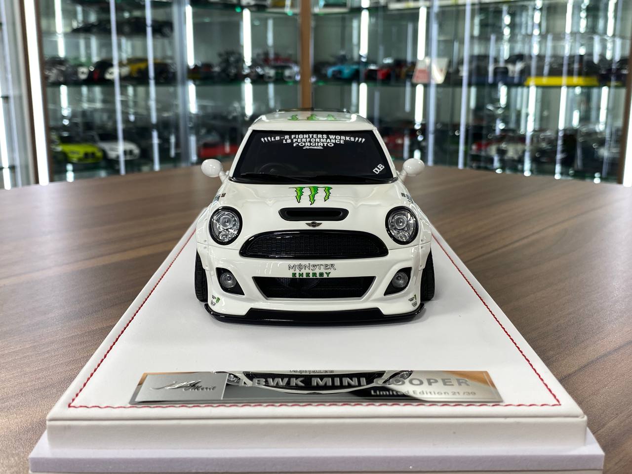 1:18 Resin Model IVY Merit Models Mini Cooper LBWK – Monster White (Limited 39 pcs – Dubai Collectors)