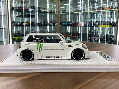 1:18 Resin Model IVY Merit Models Mini Cooper LBWK – Monster White (Limited 39 pcs – Dubai Collectors)
