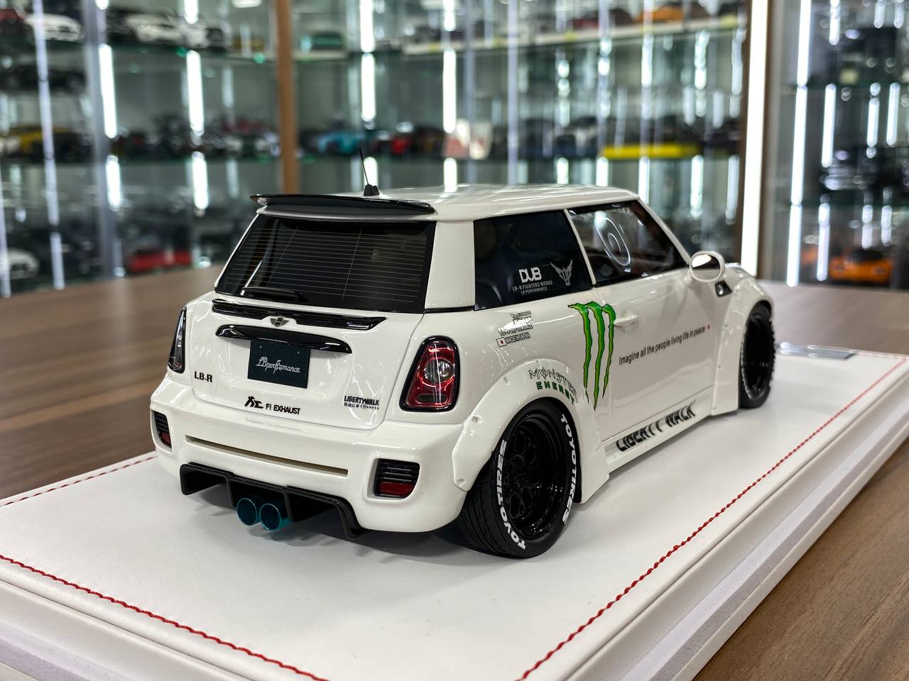 1:18 Resin Model IVY Merit Models Mini Cooper LBWK – Monster White (Limited 39 pcs – Dubai Collectors)