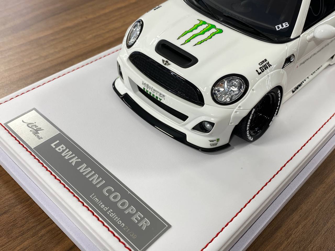1:18 Resin Model IVY Merit Models Mini Cooper LBWK – Monster White (Limited 39 pcs – Dubai Collectors)
