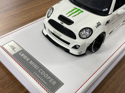 1:18 Resin Model IVY Merit Models Mini Cooper LBWK – Monster White (Limited 39 pcs – Dubai Collectors)