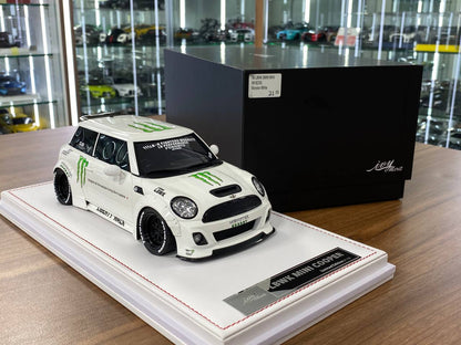 1:18 Resin Model IVY Merit Models Mini Cooper LBWK – Monster White (Limited 39 pcs – Dubai Collectors)