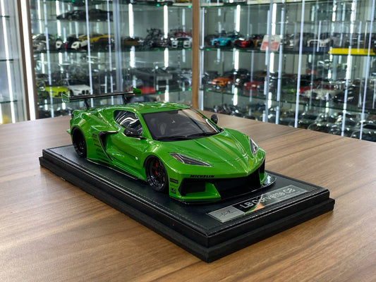 1:18 Resin Model IVY Merit Models Chevrolet Corvette C8 LBWK – Hulk Green (Limited 99 pcs – Dubai Collectors)