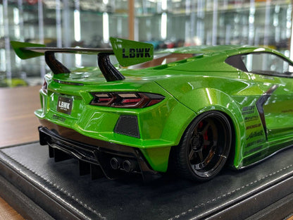 1:18 Resin Model IVY Merit Models Chevrolet Corvette C8 LBWK – Hulk Green (Limited 99 pcs – Dubai Collectors)