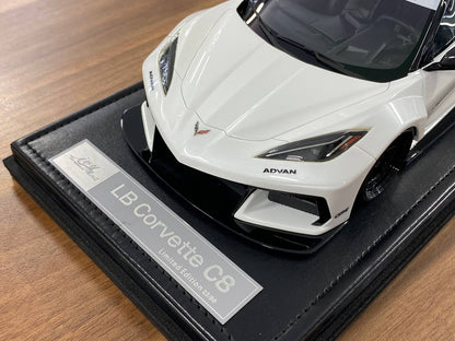 1:18 Resin Model IVY Merit Models Chevrolet Corvette C8 LBWK – Pearl White (Limited 99 pcs – Dubai Collectors)