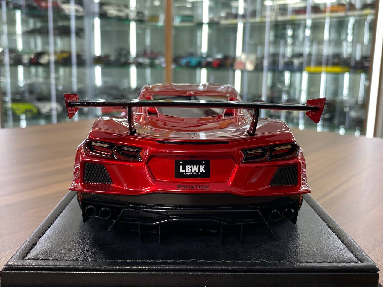 1:18 Resin Model IVY Merit Models Chevrolet Corvette C8 LBWK – Candy Red / Black Wheels (Limited 99 pcs – Dubai Collectors)