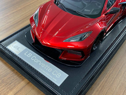 1:18 Resin Model IVY Merit Models Chevrolet Corvette C8 LBWK – Candy Red / Black Wheels (Limited 99 pcs – Dubai Collectors)
