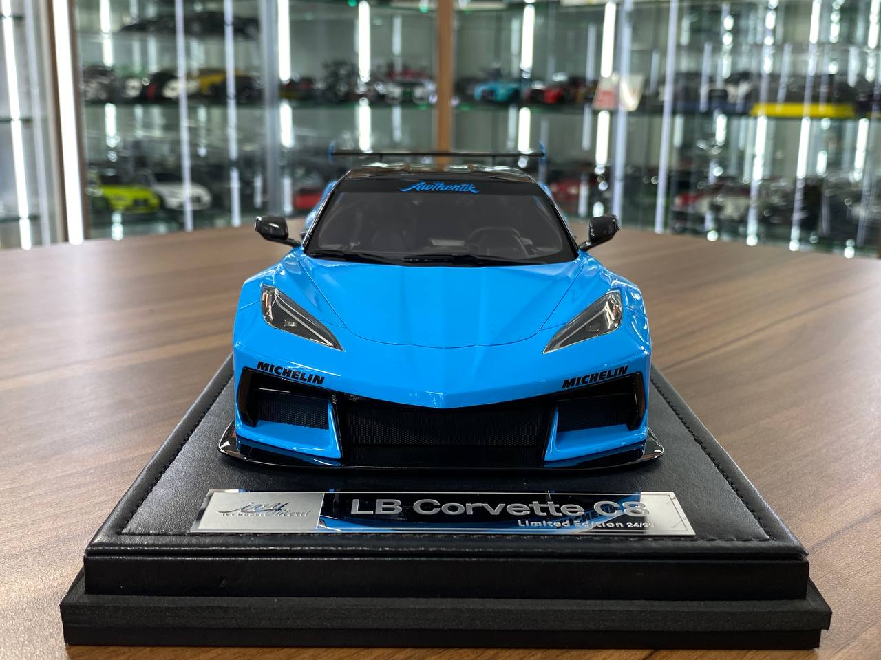 1:18 Resin Model IVY Merit Models Chevrolet Corvette C8 LBWK – Baby Blue (Limited 99 pcs – Dubai Collectors)