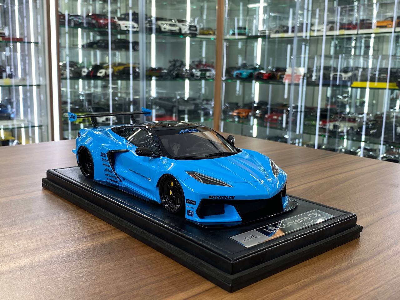1:18 Resin Model IVY Merit Models Chevrolet Corvette C8 LBWK – Baby Blue (Limited 99 pcs – Dubai Collectors)