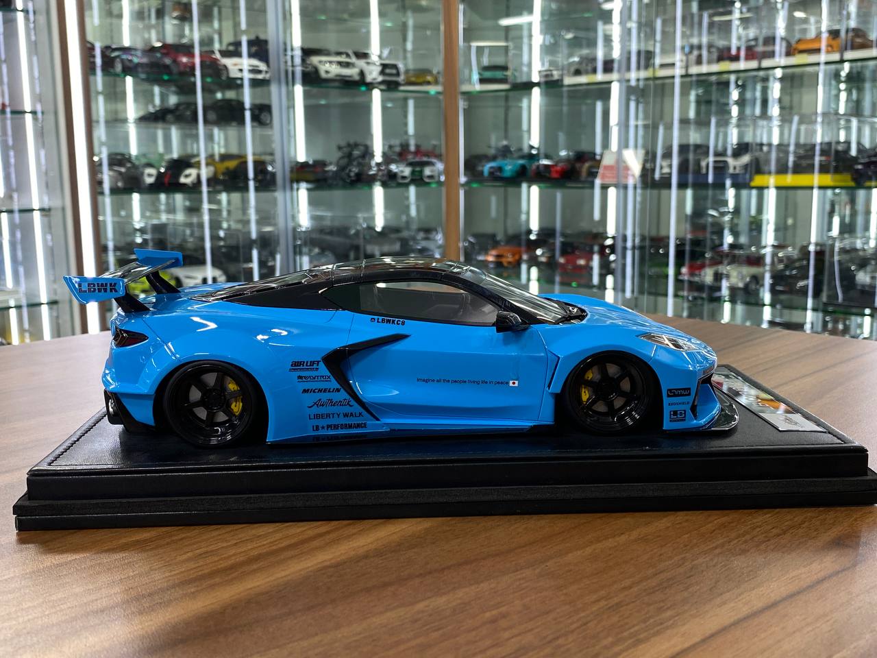 1:18 Resin Model IVY Merit Models Chevrolet Corvette C8 LBWK – Baby Blue (Limited 99 pcs – Dubai Collectors)
