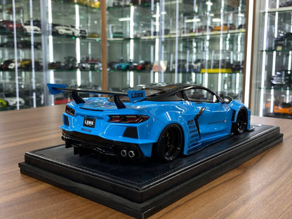 1:18 Resin Model IVY Merit Models Chevrolet Corvette C8 LBWK – Baby Blue (Limited 99 pcs – Dubai Collectors)