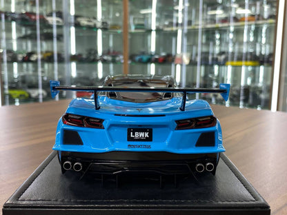 1:18 Resin Model IVY Merit Models Chevrolet Corvette C8 LBWK – Baby Blue (Limited 99 pcs – Dubai Collectors)