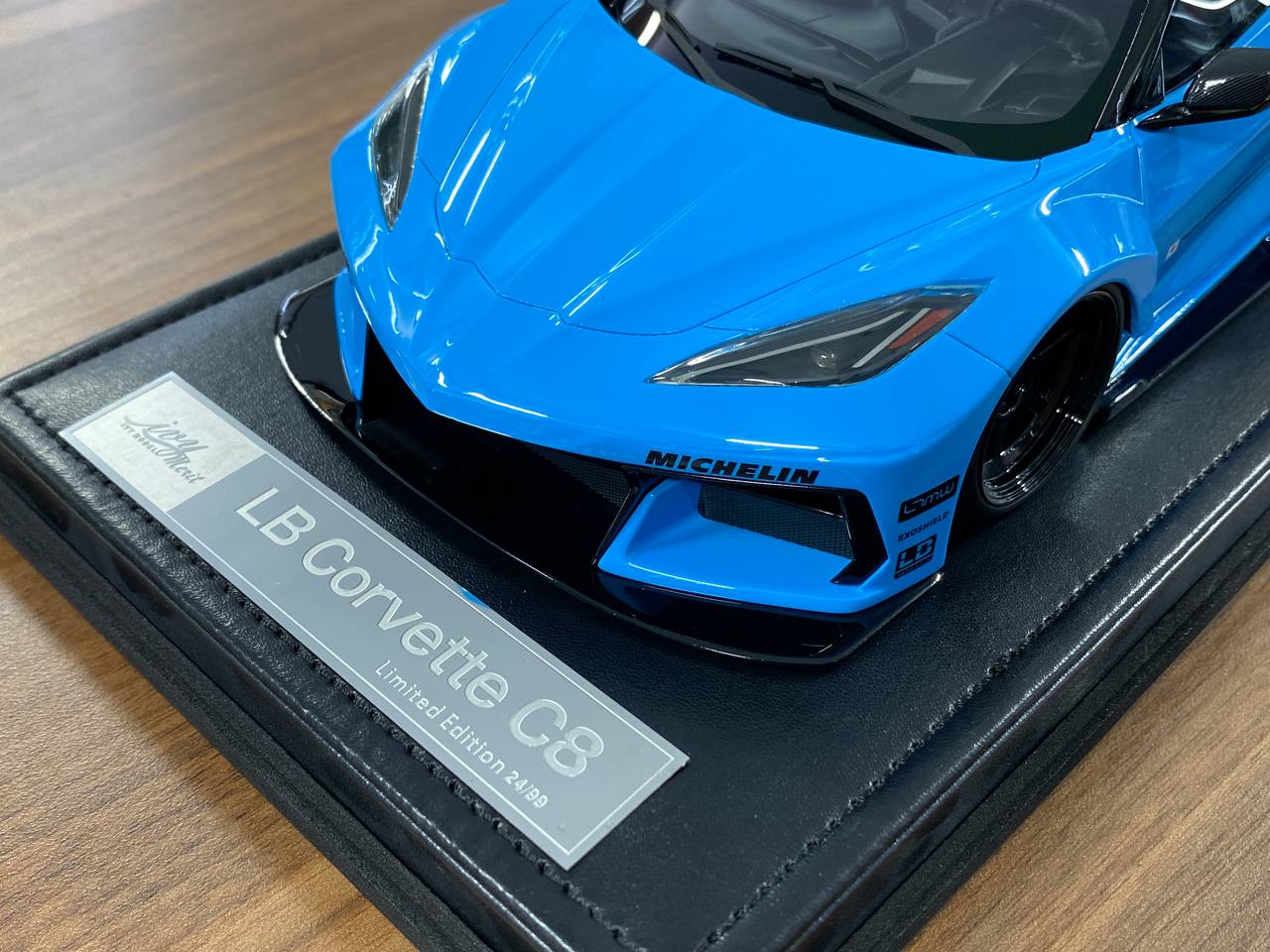 1:18 Resin Model IVY Merit Models Chevrolet Corvette C8 LBWK – Baby Blue (Limited 99 pcs – Dubai Collectors)