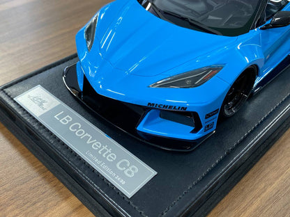 1:18 Resin Model IVY Merit Models Chevrolet Corvette C8 LBWK – Baby Blue (Limited 99 pcs – Dubai Collectors)