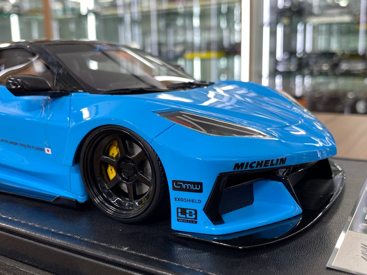 1:18 Resin Model IVY Merit Models Chevrolet Corvette C8 LBWK – Baby Blue (Limited 99 pcs – Dubai Collectors)